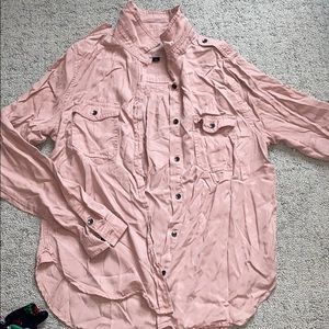 Mauve chambray button up